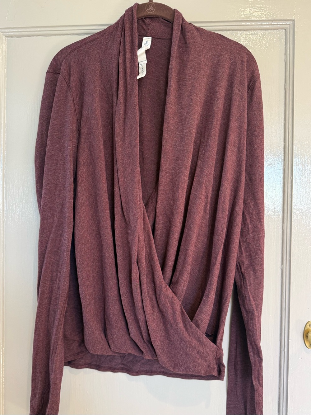 LULULEMON Radiant Long Sleeve top in Bordeaux Drama size 12 NWOT